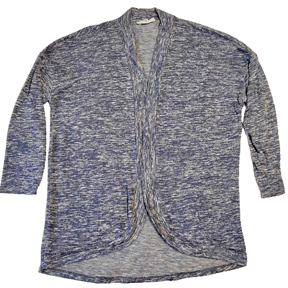 Hippie Rose women's blue and white long-sleeved cardigan sweater size XL